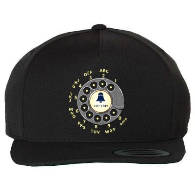 Retro Rotary Dial Wool Snapback Cap