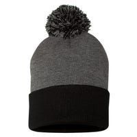Retro Rotary Dial Pom Pom 12in Knit Beanie