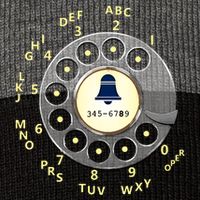 Retro Rotary Dial Pom Pom 12in Knit Beanie