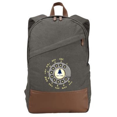 Retro Rotary Dial Cotton Canvas Backpack