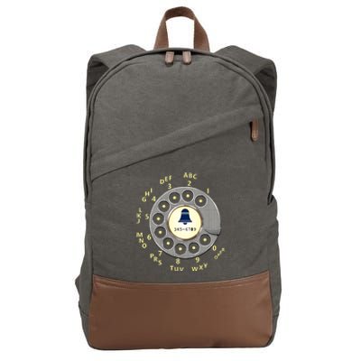 Retro Rotary Dial Cotton Canvas Backpack