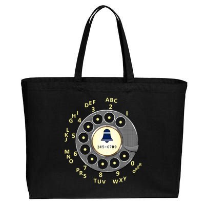 Retro Rotary Dial Cotton Canvas Jumbo Tote