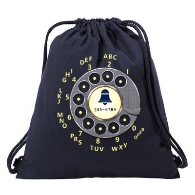 Retro Rotary Dial Drawstring Bag