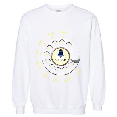Retro Rotary Dial Garment-Dyed Sweatshirt