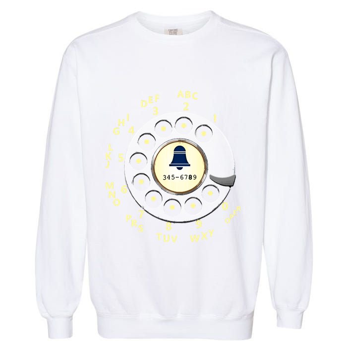 Retro Rotary Dial Garment-Dyed Sweatshirt