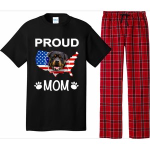 Rottweiler Rottweiler Dog Rottweiler Proud Patriot Mom Gift Pajama Set