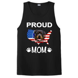 Rottweiler Rottweiler Dog Rottweiler Proud Patriot Mom Gift PosiCharge Competitor Tank