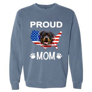 Rottweiler Rottweiler Dog Rottweiler Proud Patriot Mom Gift Garment-Dyed Sweatshirt