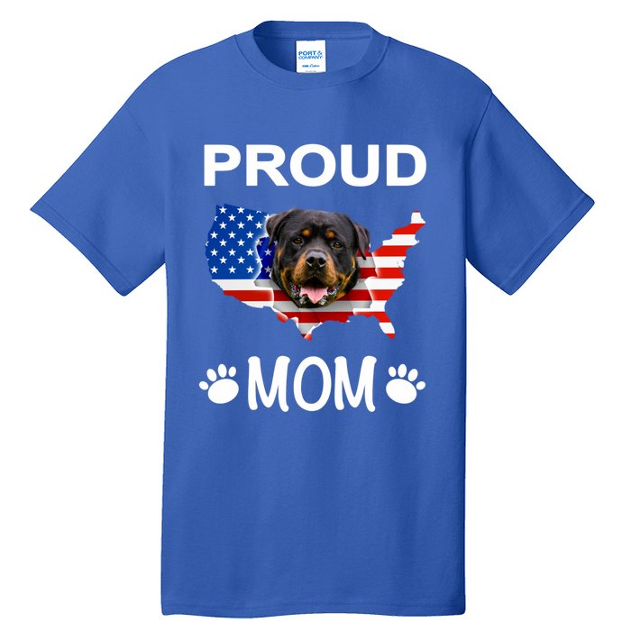 Rottweiler Rottweiler Dog Rottweiler Proud Patriot Mom Gift Tall T-Shirt