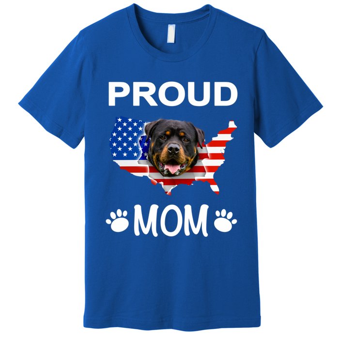 Rottweiler Rottweiler Dog Rottweiler Proud Patriot Mom Gift Premium T-Shirt