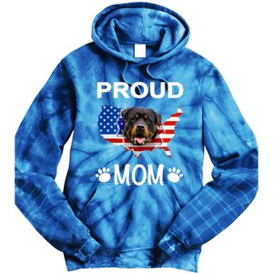 Rottweiler Rottweiler Dog Rottweiler Proud Patriot Mom Gift Tie Dye Hoodie