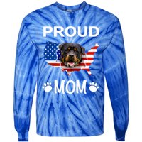 Rottweiler Rottweiler Dog Rottweiler Proud Patriot Mom Gift Tie-Dye Long Sleeve Shirt