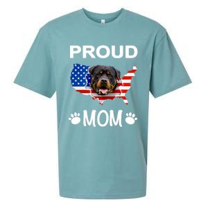 Rottweiler Rottweiler Dog Rottweiler Proud Patriot Mom Gift Sueded Cloud Jersey T-Shirt