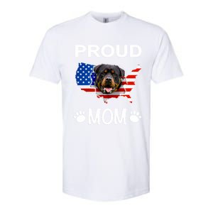 Rottweiler Rottweiler Dog Rottweiler Proud Patriot Mom Gift Softstyle CVC T-Shirt