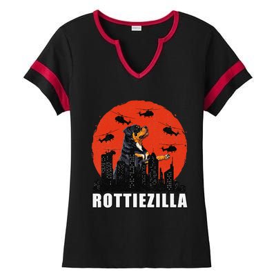 Rottweiler Rottie Dog Lovers Rottweiler Mom Funny Ladies Halftime Notch Neck Tee