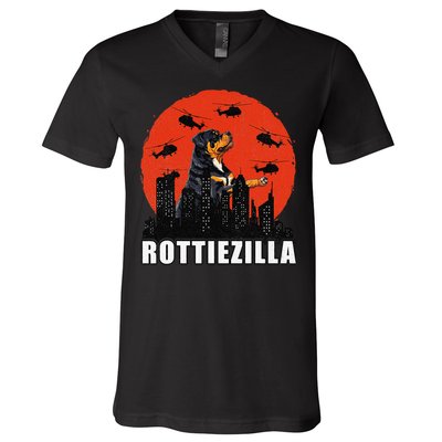 Rottweiler Rottie Dog Lovers Rottweiler Mom Funny V-Neck T-Shirt