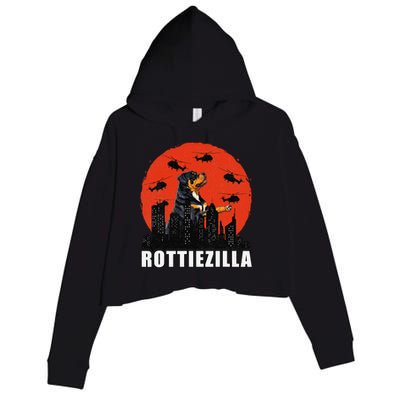 Rottweiler Rottie Dog Lovers Rottweiler Mom Funny Crop Fleece Hoodie