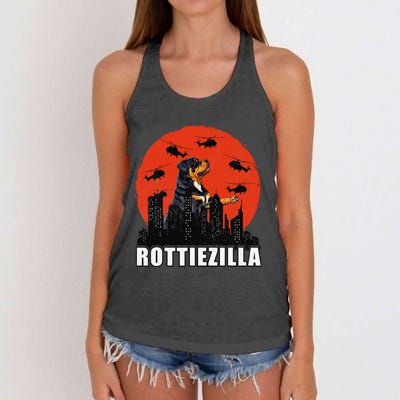 Rottweiler Rottie Dog Lovers Rottweiler Mom Funny Women's Knotted Racerback Tank