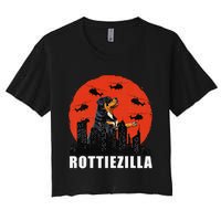 Rottweiler Rottie Dog Lovers Rottweiler Mom Funny Women's Crop Top Tee