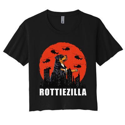 Rottweiler Rottie Dog Lovers Rottweiler Mom Funny Women's Crop Top Tee