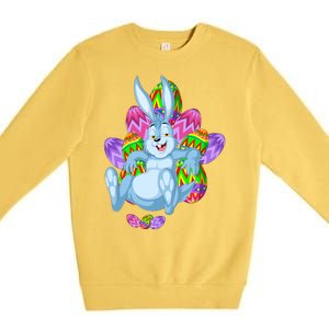 Rabbit Relaxing Easter Day Premium Crewneck Sweatshirt