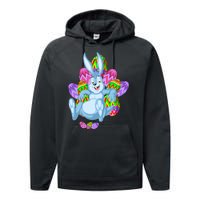 Rabbit Relaxing Easter Day Performance Fleece Hoodie