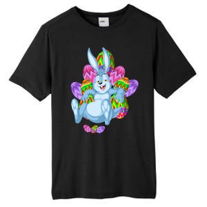 Rabbit Relaxing Easter Day Tall Fusion ChromaSoft Performance T-Shirt