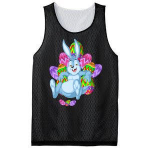 Rabbit Relaxing Easter Day Mesh Reversible Basketball Jersey Tank