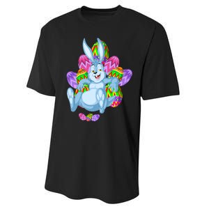 Rabbit Relaxing Easter Day Performance Sprint T-Shirt