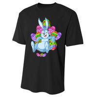 Rabbit Relaxing Easter Day Performance Sprint T-Shirt