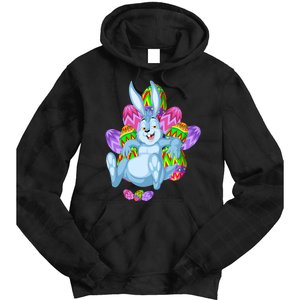 Rabbit Relaxing Easter Day Tie Dye Hoodie