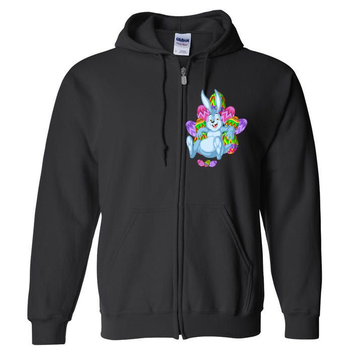 Rabbit Relaxing Easter Day Full Zip Hoodie