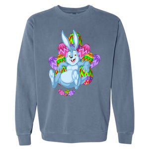 Rabbit Relaxing Easter Day Garment-Dyed Sweatshirt