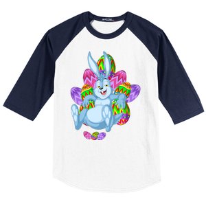 Rabbit Relaxing Easter Day Baseball Sleeve Shirt