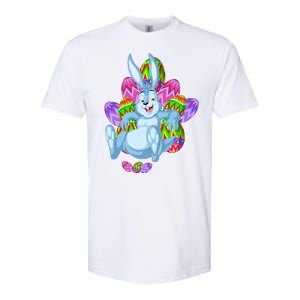 Rabbit Relaxing Easter Day Softstyle CVC T-Shirt