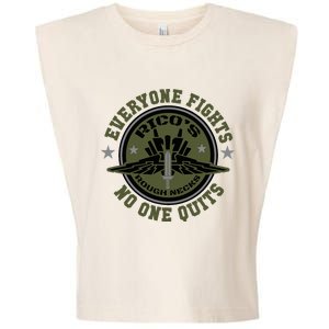 RicoS Roughnecks Everyone Fights No One Quits Garment-Dyed Women's Muscle Tee