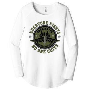 RicoS Roughnecks Everyone Fights No One Quits Women's Perfect Tri Tunic Long Sleeve Shirt