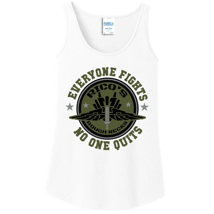 RicoS Roughnecks Everyone Fights No One Quits Ladies Essential Tank