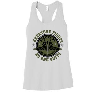 RicoS Roughnecks Everyone Fights No One Quits Women's Racerback Tank