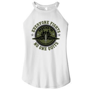 RicoS Roughnecks Everyone Fights No One Quits Women's Perfect Tri Rocker Tank