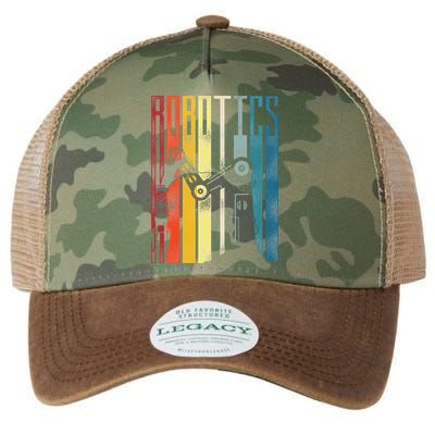 Robot Robotics Engineer Retro Robotics Legacy Tie Dye Trucker Hat