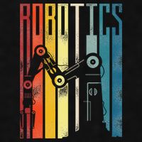 Robot Robotics Engineer Retro Robotics Ladies PosiCharge Tri-Blend Wicking Tank