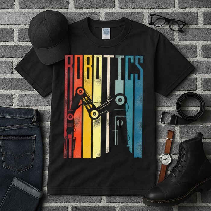 Robot Robotics Engineer Retro Robotics Tall T-Shirt
