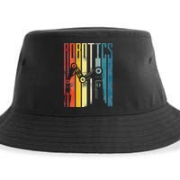 Robot Robotics Engineer Retro Robotics Sustainable Bucket Hat