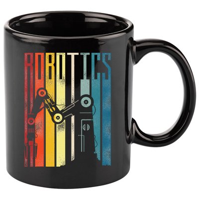 Robot Robotics Engineer Retro Robotics 11oz C Handle Ceramic Mug