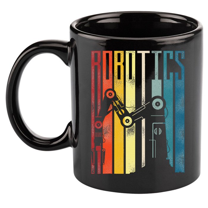 Robot Robotics Engineer Retro Robotics 11oz C Handle Ceramic Mug