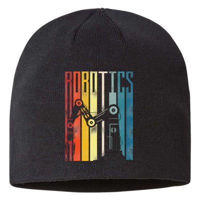 Robot Robotics Engineer Retro Robotics Sustainable Beanie