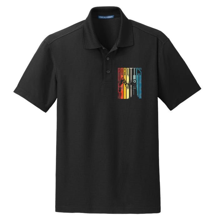 Robot Robotics Engineer Retro Robotics Dry Zone Grid Polo