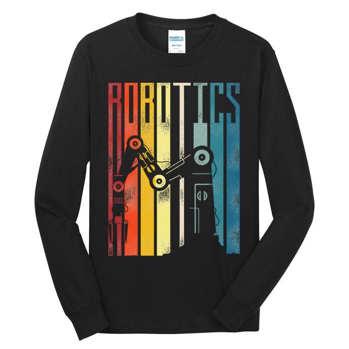 Robot Robotics Engineer Retro Robotics Tall Long Sleeve T-Shirt