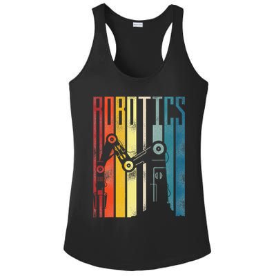 Robot Robotics Engineer Retro Robotics Ladies PosiCharge Competitor Racerback Tank